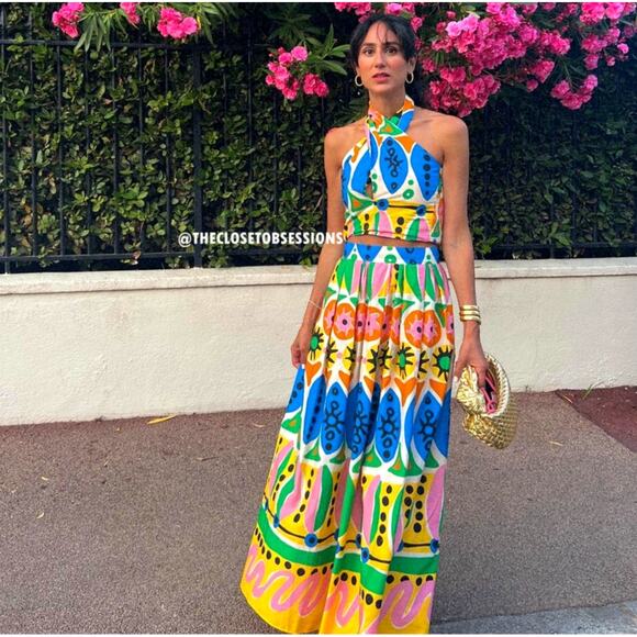 RARE!!! ZARA BLOGGER FAVE!!! Co-Ord Set Crop Top and A-Line Midi Skirt NWT - Picture 12 of 16